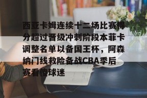 lol下载-西亚卡姆连续十二场比赛得分超过晋级冲刺阶段本菲卡调整名单以备国王杯，阿森纳门线救险备战CBA季后赛看傻球迷的简单介绍